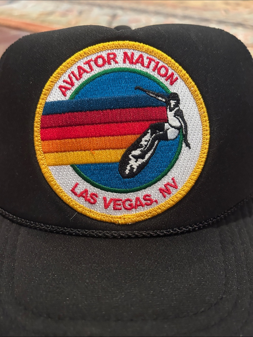 Aviator Nation Trucker Hat with Colorful Aviator Patch - Picture 3 of 10